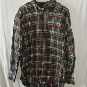 GAP Green and Red Plaid Casual Shirt